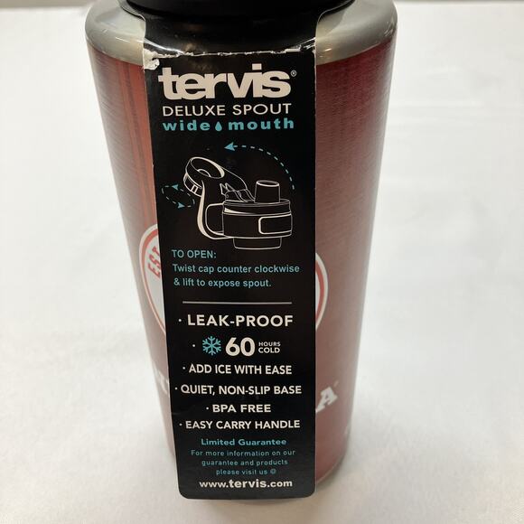 Nebraska Huskers Tervis 32oz. Stainless Steel All In Wide Mouth Water Bottle - Picture 9 of 12